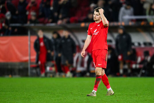 Jacob Ebsen Sørensen of Brann looks dejected