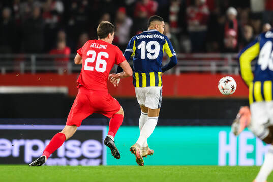 Eivind Helland of Brann and Youssef En-Nesyri of Fenerbahce