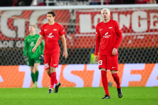 Thore Pedersen of Brann looks dejected