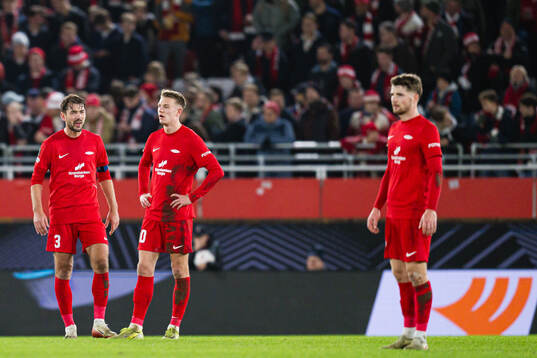 Fredrik Pallesen Knudsen of Brann looks dejected