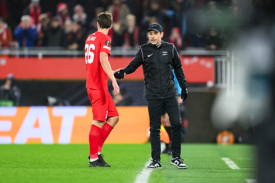 Eivind Helland of Brann leaves the pitch