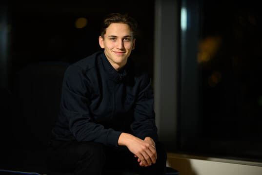 Victor Eklund poses for a portrait