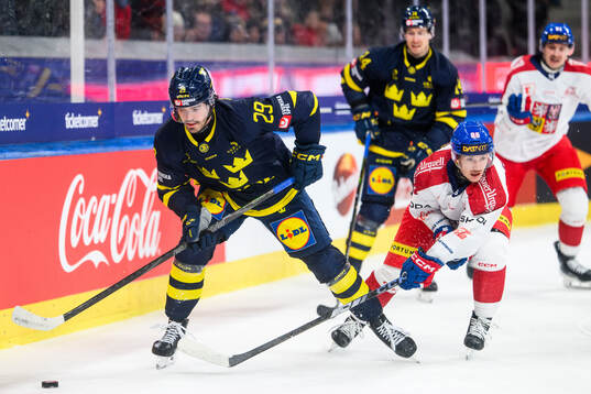 Axel Andersson of Sweden against Petr Kodytek  of Czech