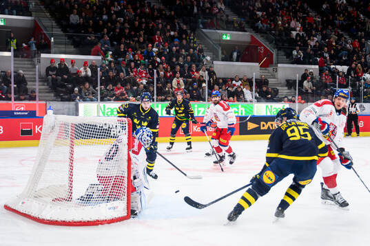 Felix Nilsson of Sweden in the ice hockey game between