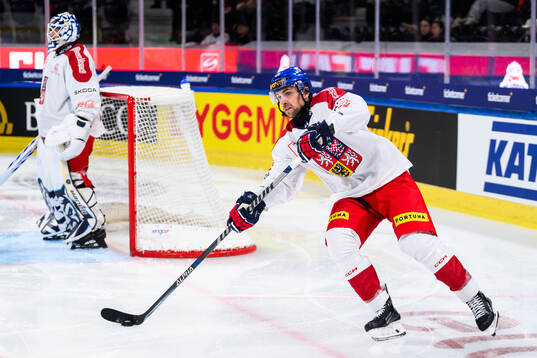 Jan Rutta of Czech Republic in the ice hockey game between