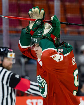 Filip Cederqvist of Frölunda celebrates