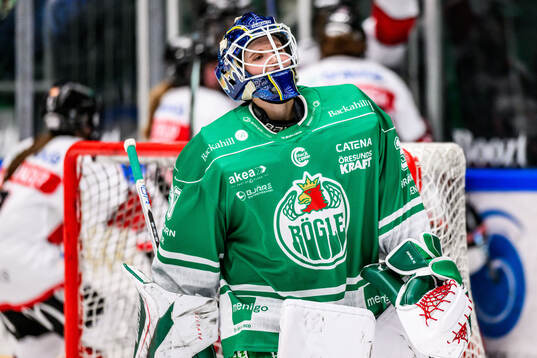 Rögles målvakt Viktorie Svejdova deppar