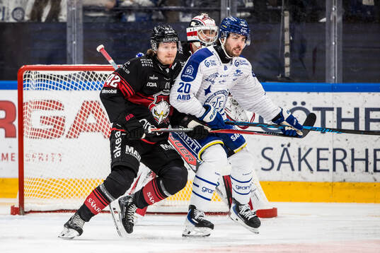 Malmö Redhawks Robin Salo och Leksands Nolan Stevens