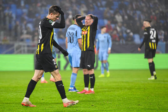 Adrian Svanbäck of Häcken looks dejected