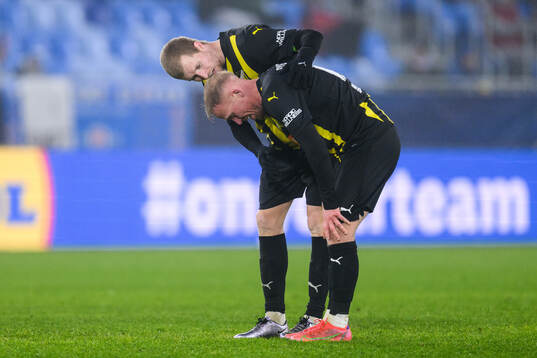 Simon Gustafson and Mikkel Rygaard Jensen of Häcken