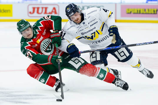 Frölundas Theodor Niederbach och HV71s Riley Woods