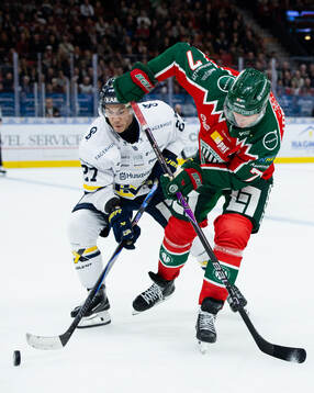 HV71s Jonathan Ang och Frölundas Henrik Tömmernes