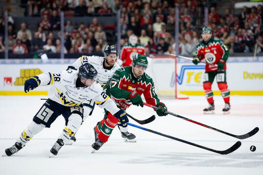HV71s Justin Glenn Kloos och Frölundas Isac Born