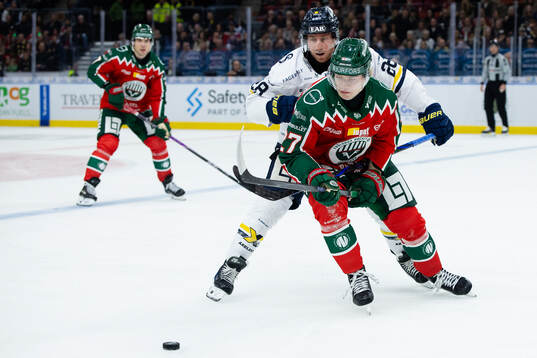 HV71s Justin Glenn Kloos och Frölundas Theodor Niederbach