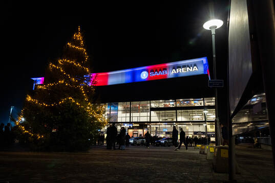 Exteriör vy av Saab Arena
