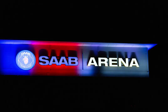 Exteriör vy av Saab Arena
