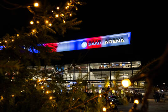 Exteriör vy av Saab Arena