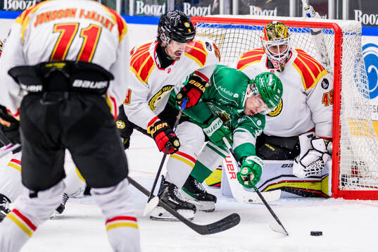 Brynäs Axel Andersson och Rögles Albin Sundsvik