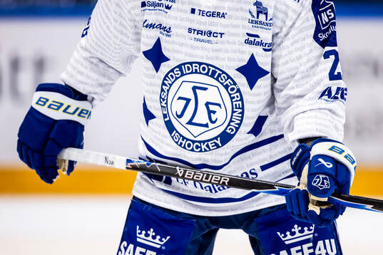 Leksands klubbmärke på tröjan