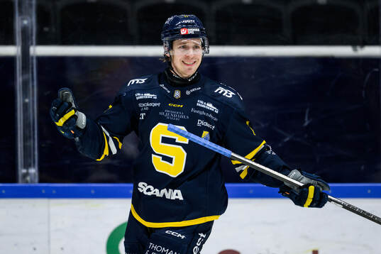 Södertäljes Carter Ashton reagerar