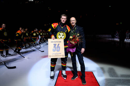 Brynäs Linus Ölund uppmärksammas för 500 matcher