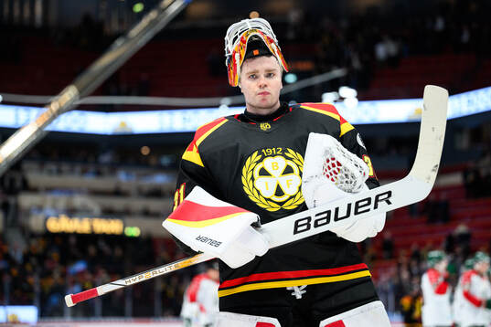 Brynäs målvakt Erik Källgren deppar