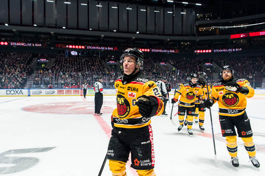 Luleås Erik Gustafsson jublar