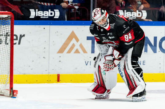 Malmö Redhawks målvakt Marek Langhamer deppar