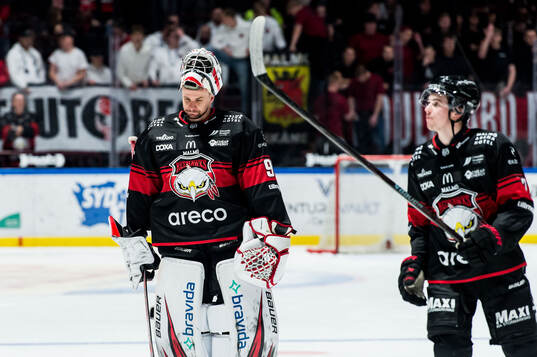 Malmö Redhawks målvakt Marek Langhamer deppar