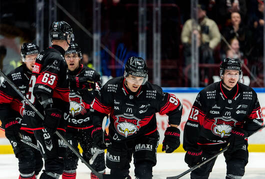 Malmö Redhawks Axel Sundberg jublar