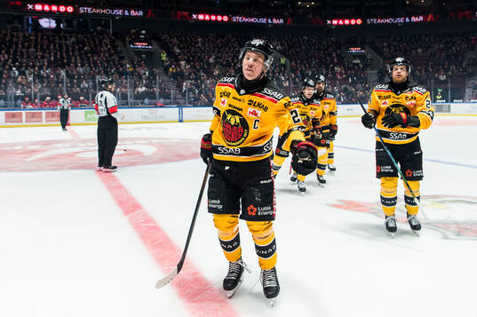 Luleås Erik Gustafsson jublar