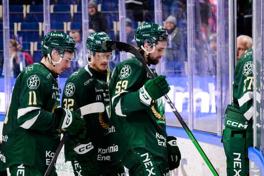 Färjestads Joakim Nygård, Magnus Nygren och Linus