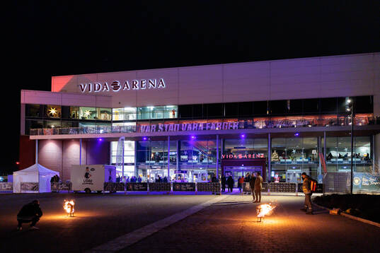 Exteriör vy av Vida arena