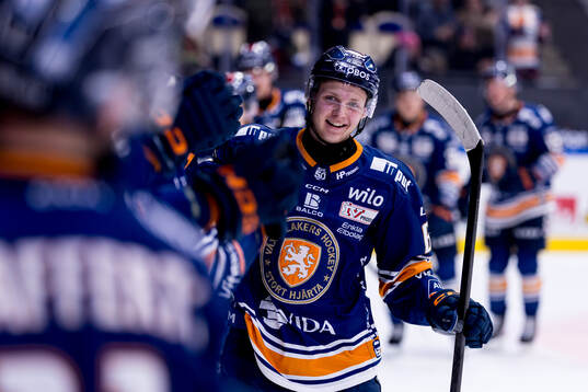 Växjös Morgan Anderberg jublar