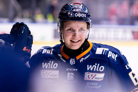 Växjös Morgan Anderberg jublar