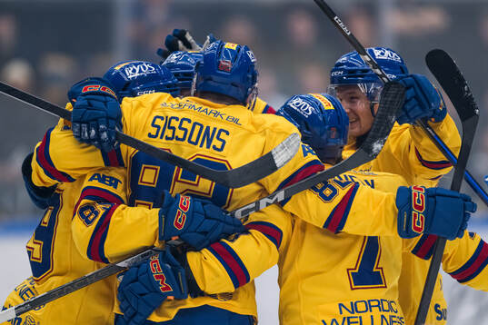 Djurgårdens Colby Sissons jublar