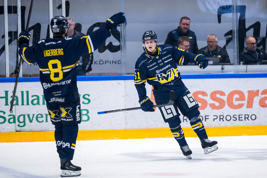 HV71s Axel Rindell jublar