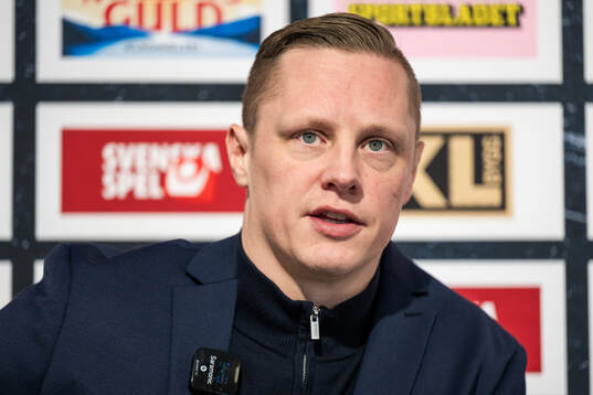 Djurgårdens tränare Robert Kimby på presskonferensen