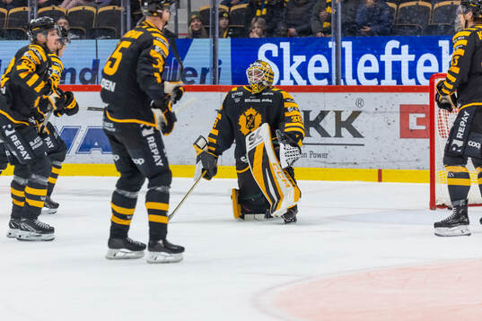 Skellefteås målvakt Strauss Mann deppar