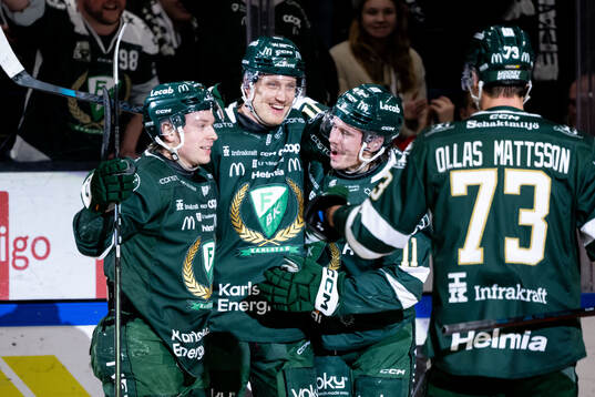 Färjestads Oskar Steen, Gabriel Carlsson och Joakim