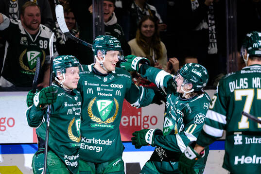 Färjestads Oskar Steen, Gabriel Carlsson och Joakim