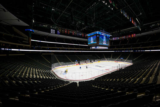 General view of Grand Casino Arena at a practice session of