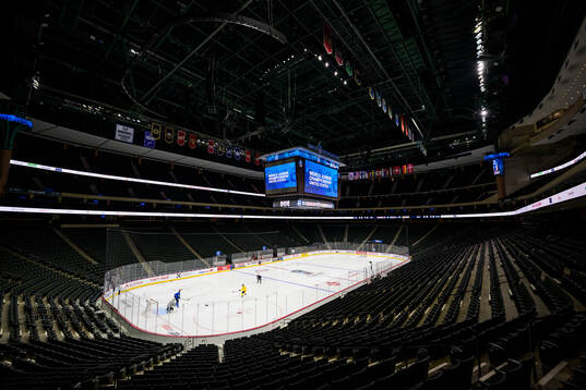 General view of Grand Casino Arena at a practice session of