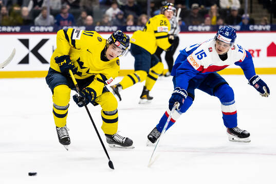 Lucas Pettersson of Sweden and Andreas Straka of Slovakia