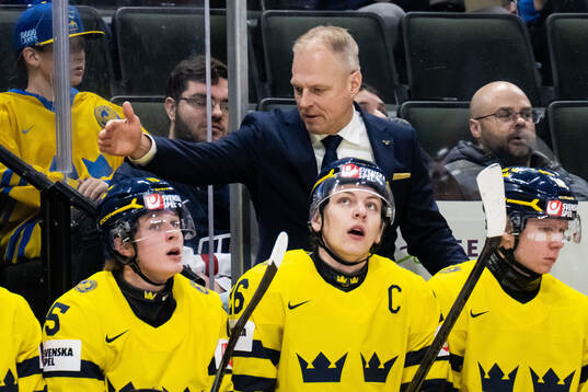 Linus Eriksson, Jack Berglund and head coach Magnus
