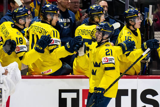 Viggo Björck of Sweden celebrates