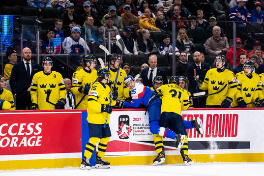 Andrej Fabus of Slovakia and Viggo Björck of Sweden