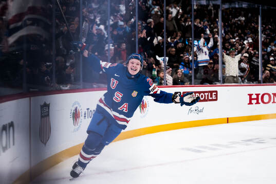 Max Plante of USA celebrates