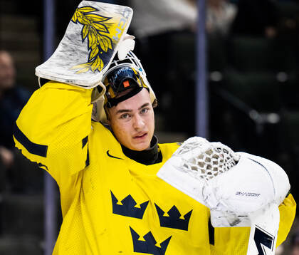 Goaltender Love Härenstam of Sweden