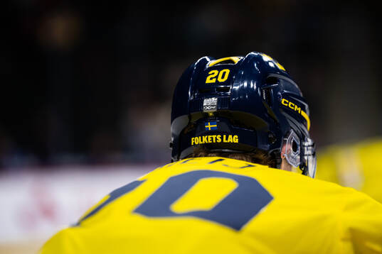 The back of the helmet of Alfons Freij of Sweden